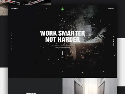 Becker Header 2.0 design green hero parallax ui web weld
