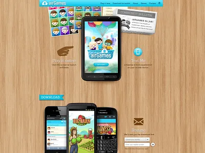 airGames Website airg airgames layout website