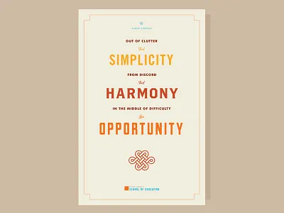 Albert Einstein Poster clean poster print quote retro typography vintage