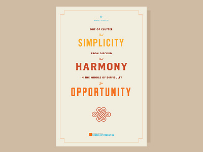 Albert Einstein Poster clean poster print quote retro typography vintage