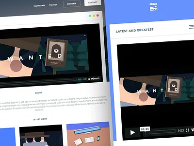 Website Update WIP animation design graphframe personal portfolio practice ui ux web website wip