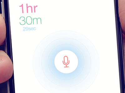 Recordo Voice Recording application clean contacts ios iphone photos recording ui ux voice