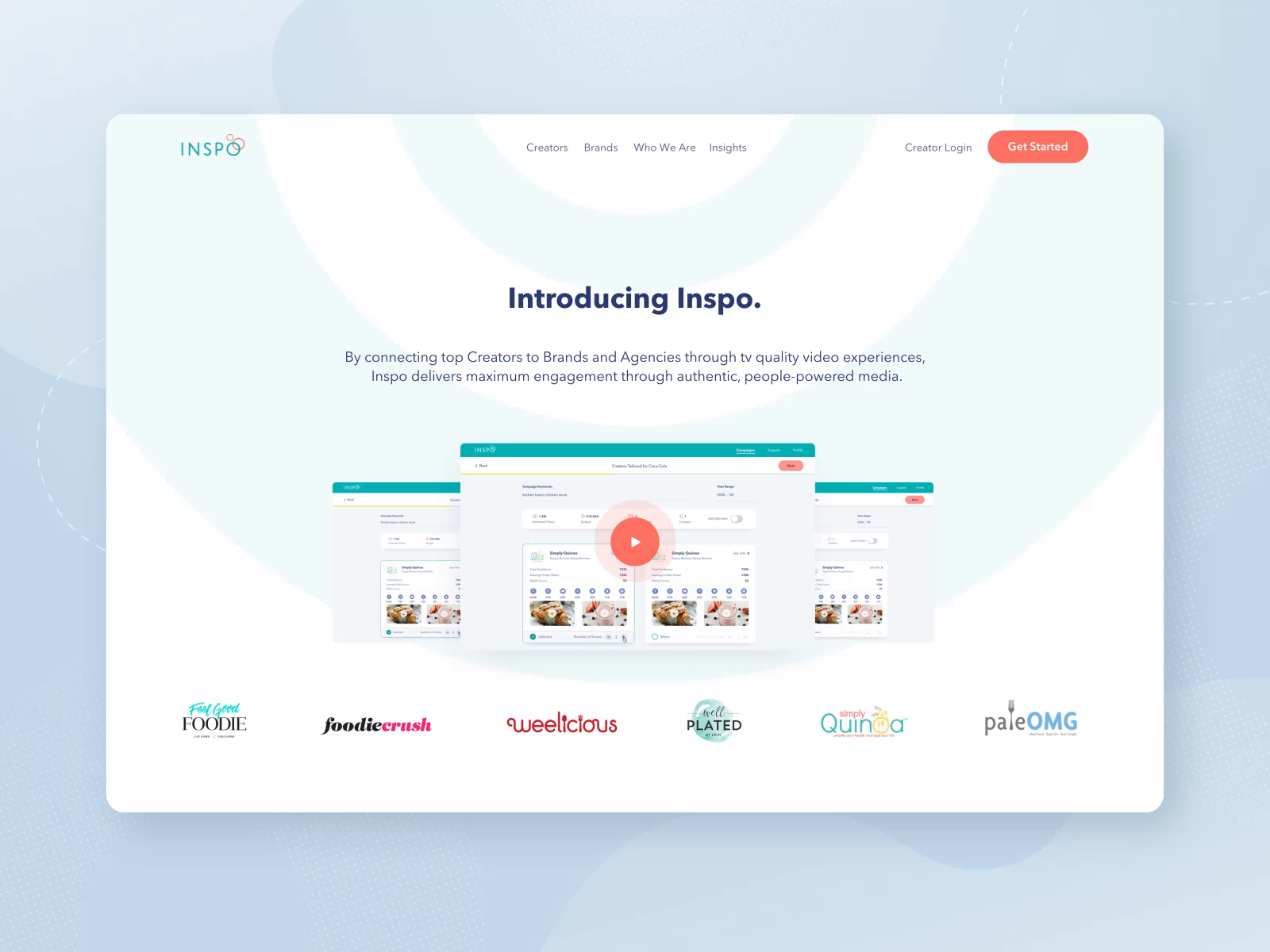 Inspo Network Website by Ramotion on Dribbble