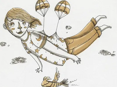 Travelling in sleep book childrenbook drawing dream editorial illustraiton sketch sketchbook sleep travel