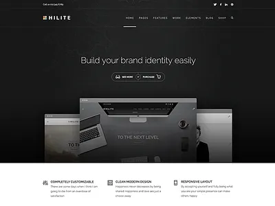 Contrast Home Sneak Peek contrast corporate elegant landing page wordpress theme