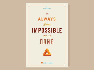 Nelson Mandela Poster clean poster print quote retro typography vintage