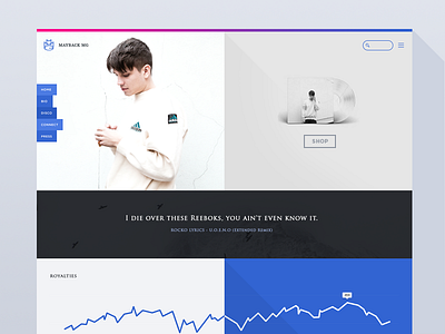 Landing page (WIP) charts desktop flat flat ui ios7 landing landing page landingpage ui ux
