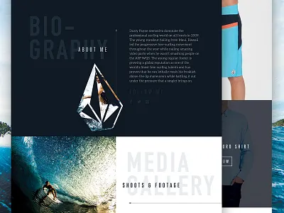 Volcom Website Concept header interface rwd sports surfing typography ui ux web web design website