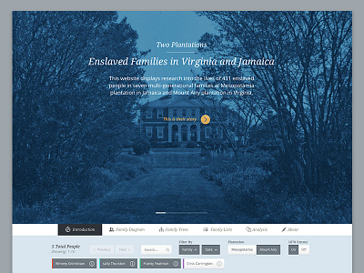 Two Plantations Website clean design history no monkey business table table chart ui ux web design website