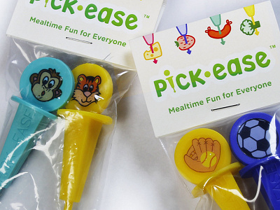 Pick-Ease Packaging branding children green kids logo packaging wordmark