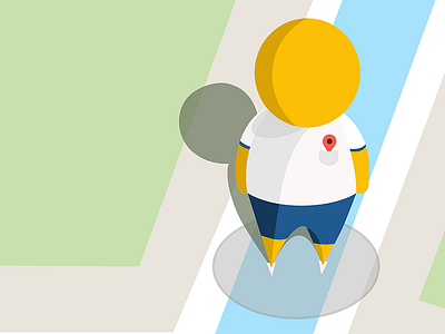 Google Street Map Guy character illustration