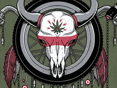 Motorcycle Dreamcatcher... biker dreamcatcher eric church feathers gigposter motorcycle skull spokane spokane arena