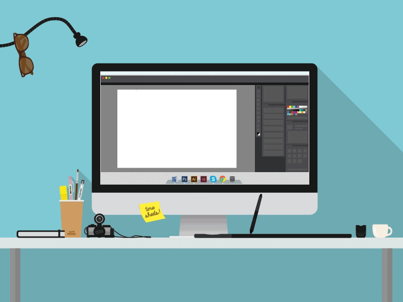 New dribbbler animation debut desk dribbble motion thanks
