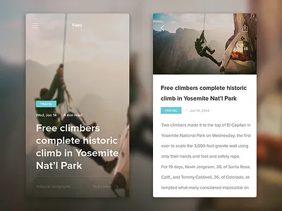 iOS News Feed app ios mobile news rss ui ux