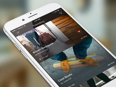 News Feed app fashion ios ios8 mobile news feed ui user experience user interface ux
