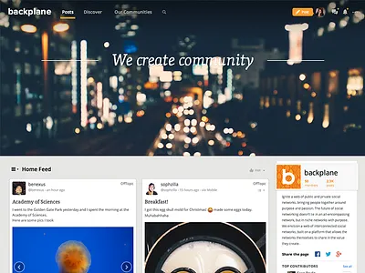 Backplane Feed Redesign backplane feed website