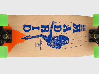 Madrid Astronaut illustration skateboard