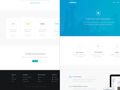 Landing Page app blue ios landing minimalist modern page product ui ux web website