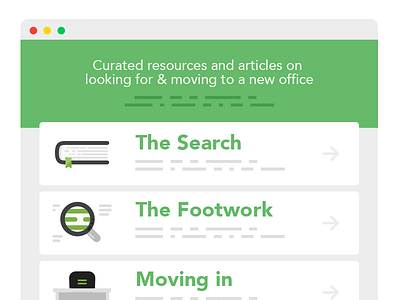 Looking & Moving concept illustration offices sales serviced ui vector wireframe