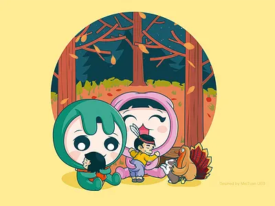 hugs for the best thanks illustration postcard