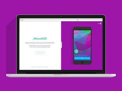 MocKit Landing Page free ios iphone iphone 6 landing page mock mockit mockup resource ui
