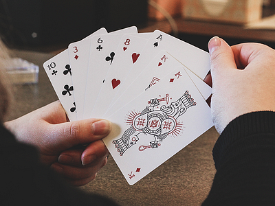 Familly Playing Cards bread brother card deck cards christmas family gift hands lines playing