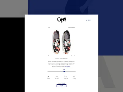 Oath Product Page auction clean minimal product shoes slider ui ux white