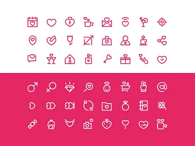 Valentine's Day icon set freebie glyphs icon icons illustration ios iphone love set vector web