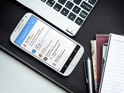 Hall on Android chat design flat ixd material ui ux