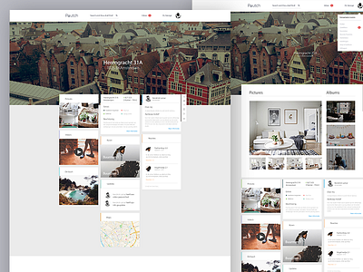 Poutch: User page design page platform poutch profile property web website