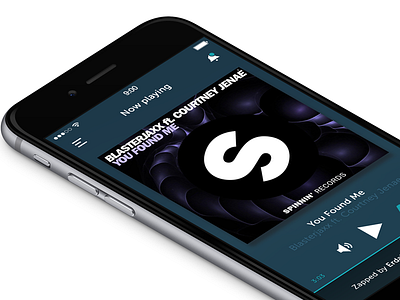Now Playing album app dark ios minimal music player ui ux