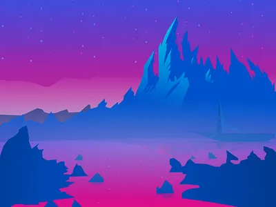 Mountain Bleupink blue bretagne didier francais graphiste group laureaux mountain pink