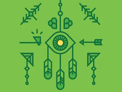 Essential Guide to Design Cover american arrow axe cover ebook eye feather illustration native