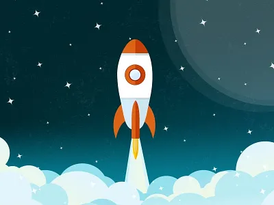 Space rocket fire flame flight fly galaxy moon rocket science ship star travel window