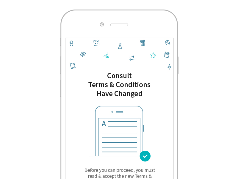 Terms of Use app clean feedback flat flatui ios ios8 screen terms ui use ux
