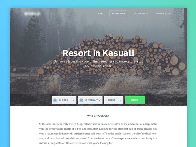 Landing Page - Resorts homepage hotel landing page resorts trips