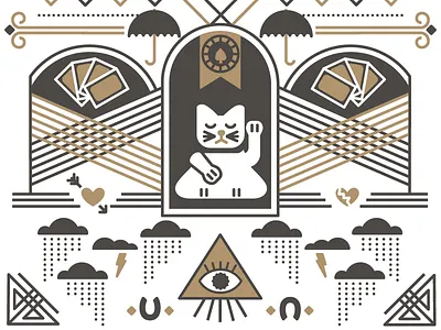 Lucky in Cards, Unlucky in Love 2 color luck print