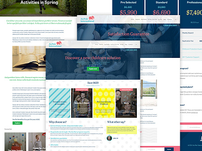 Au Pair International au pair branding childcare elephant website