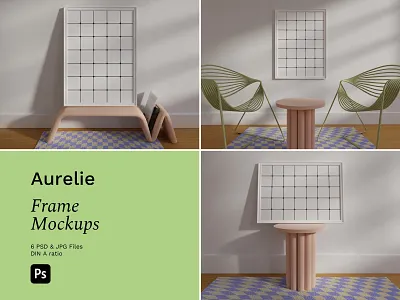 Framed Poster Mockups Bundle AURELIE 3d a3 mockup art direction brand identity branddesign custom mockups design edgy mockup frame mockup framed artwork graphicdesign interior mockup landscape poster mockup post modern poster mockup realistic mockup visual design wall art gallery wall art mockup