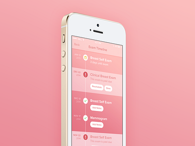Exam Timeline design exam health ios timeline ui ux
