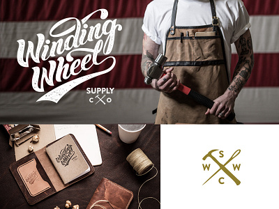 Winding Wheel Supply Co - Branding brand design by diamond hand type identity lettering logo nicholas damico script trade mark typography winding wheel