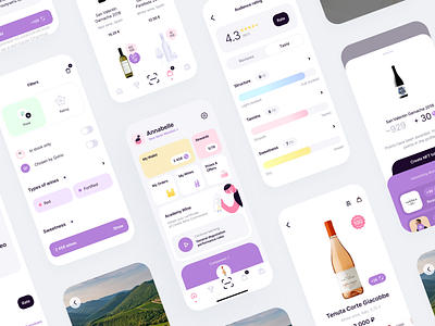 Wine marketplace with interactive learning app brand cart cuberto ecommerce graphics icons illustration interface design marketplace product shop startup ui usability ux wine
