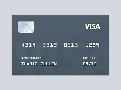 Visa Card card credit debit freebie hologram money payment sketch visa