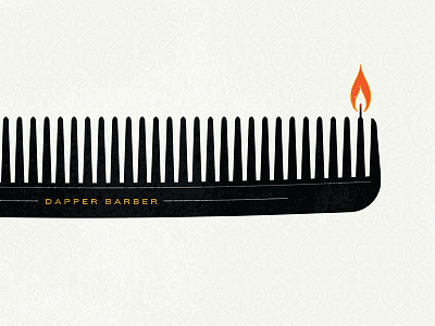 DapperBarberAnniversaryPoster barber candle comb flame one