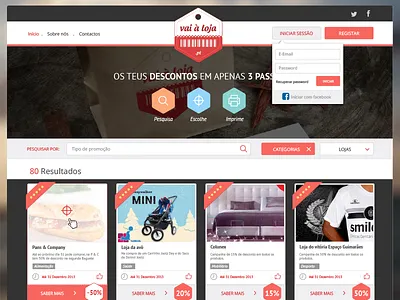 Vaiàloja Landing Page discount ecommerce frontend landing page online shop services shop ui ux vouchers website