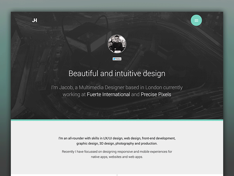Portfolio Website Redesign css development front end html javascript material design mobile responsive ui ux website design