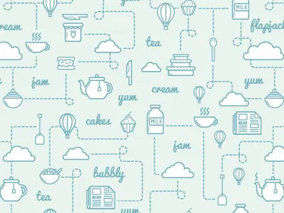 Cream Tea? icon icon set milk pattern tea