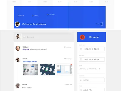 Timeline Task Single comments horizontal single task time timeline