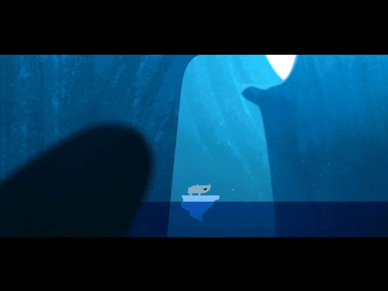 Beyond the Blue - WIP after effects animation antarctica ice illustration into the blue motion graphics pixar polar bear storyboards