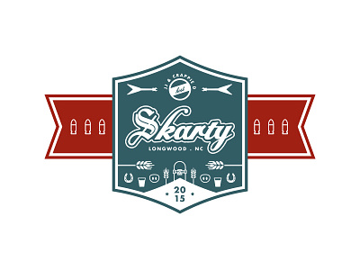 SKARTY Logo beer event label logo skarty skateboarding
